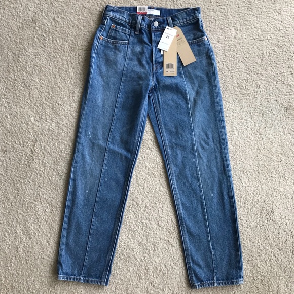 ✨LAST1 sz26 Levi’s Altered straight high Crop jean - Picture 7 of 8